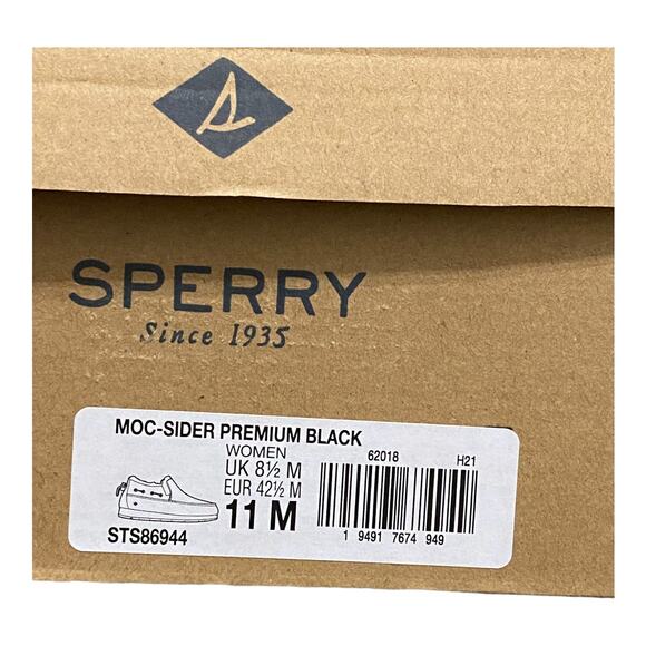 Sperry Premium Black Moc Sider Moccasin Winter Bootie Womens Size 11 - Picture 9 of 10